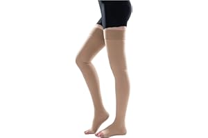 ZCLIKE® Medical Compression Stockings Thigh High 20-30 mmHg Open toe for Men Women Superior Support for Varicose Veins, Edema, DVT.Nurses, Prolonged Standing, Sedentary Active Lifestyles