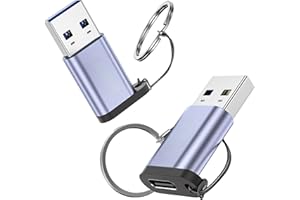 10Gbps USB Type-A to USB-C Adapter(2 Pack, Male to Female) Supporting 5V 3A Charging and 10Gbps Data Transmit