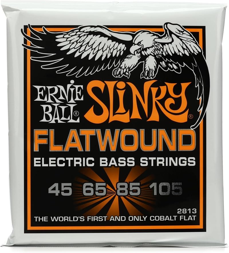 Ernie Ball Hybrid Slinky Flatwound Electric Bass Strings 45-105 Gauge