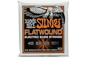 Ernie Ball Hybrid Slinky Flatwound Bass Guitar Strings, 45-105 Gauge (P02813)