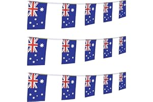 ZXvZYT Australia Australian Flag Banner String,Small Mini Australia Pennant flags,For Grand Opening,Olympics,National Sports Events,Party Festival Decorations(50 Feet 38 Flags)