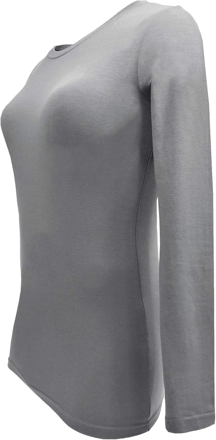 Natural Uniforms Women's Under Scrub Tee Crew Neck Long Sleeve T-Shirt at  Women’s Clothing store
