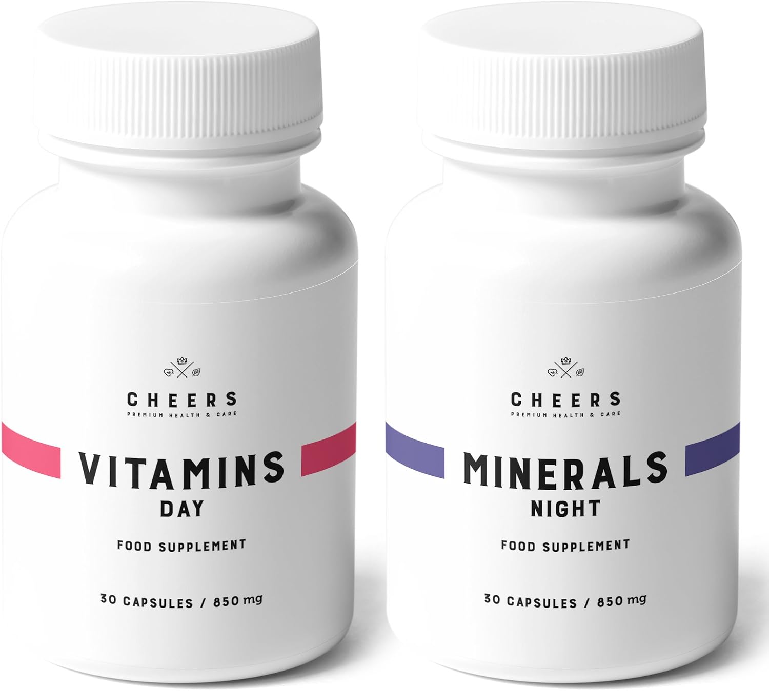 CHEERS-Vitamins Day & Minerals Night,30 Days Supply with 12Vitamins for Men & Women, Complete Multivitamins and Minerals