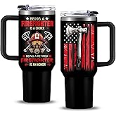 NIAXAUYT Retired Firefighter Gifts for Men Women, Retired Fireman Stainless Steel Tumbler Cup 40 oz, Retirement Birthday Gifts for Fireman, Being A Retired Firefighter is An Honor Insulated Mug