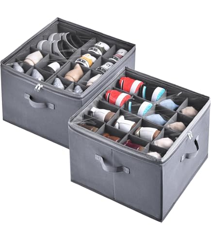 2つセット Sneaker storage Amazon.com: 7 code Thicken & Sturdy Clear Shoe Storage Organizer