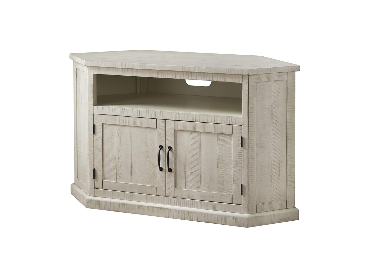 Martin Svensson Home 90973 Rustic Corner TV Stand All Antique White