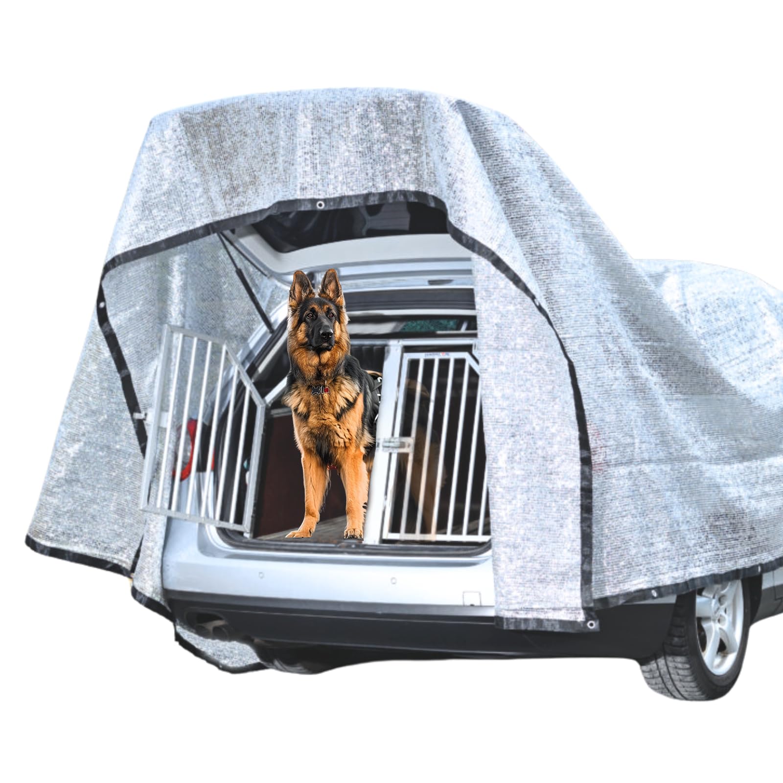 BeGrit 99% Aluminet Reflective Shade Cloth 2m x 1m Aluminum Shade Net UV Protection & Cooling Netting Heat-reflecting Mesh Silver Solar Blocking Fabric for Greenhouse Gardens Patios Shelters Cars