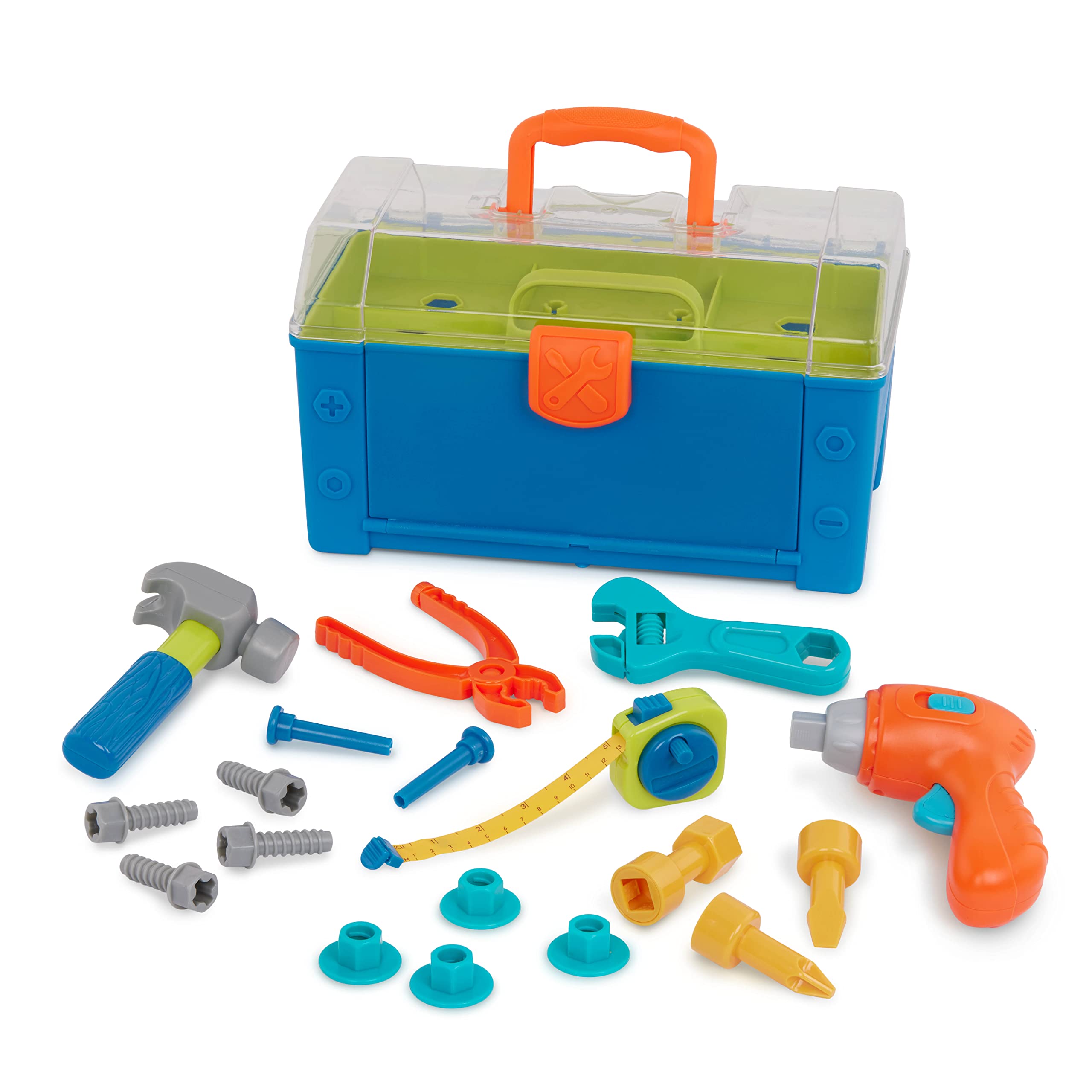 Battat – Kids Tool Set – Pretend Construction Toys – Durable play Tools – Toddler Tool Box – Busy Builder– 3+ Years