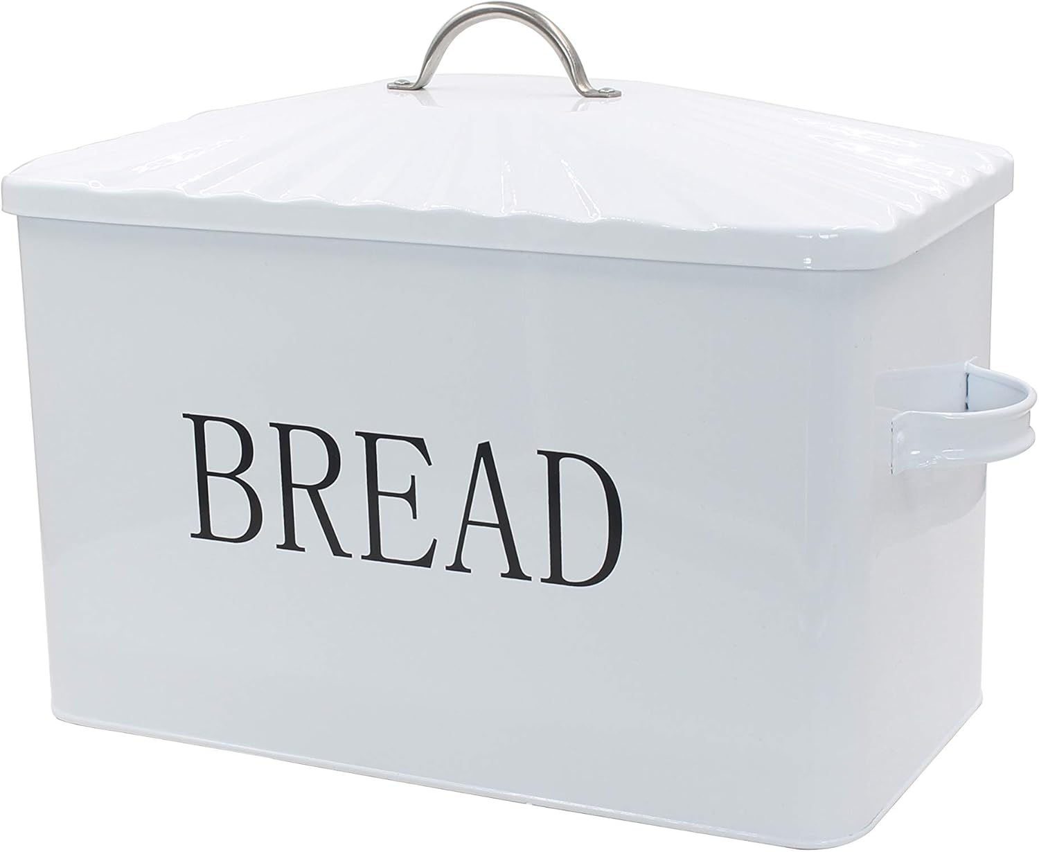 4W Large Bread Box, Metal Bread Storage Bread Holder for Kitchen Countertop, Large Capacity for Loaves, Muffins, Bagels, Sandwiches, Kitchen Decor and Farmhouse Decor: Kitchen & Dining