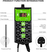Hyindoor Waterproof Seedling Heat Mat with Thermostat 10.63" x 21.26" view 3