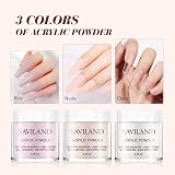 SAVILAND Acrylic Nail Kit 3 Colors Powder & Liquid Set Pink Nude Clear view 2