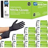 Inspire Black Nitrile Disposable Gloves | 4.5 Nitrile Disposable Safety Medical Cooking Cleaning Disposable Black Gloves