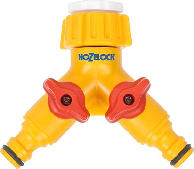 Hozelock Dual Tap Connector 2256 Independent Control Fits Standard Garden Taps