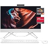 HP All-in-One PC, 23.8" FHD Micro-Edge Touchscreen Display, AMD Ryzen 5 Processor, AMD Radeon Graphics, 12 GB RAM, 512 GB SSD