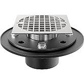 PROFLO PF42947SQ Cast Iron Square Shower Drain (2" IPS Connection) - Chrome
