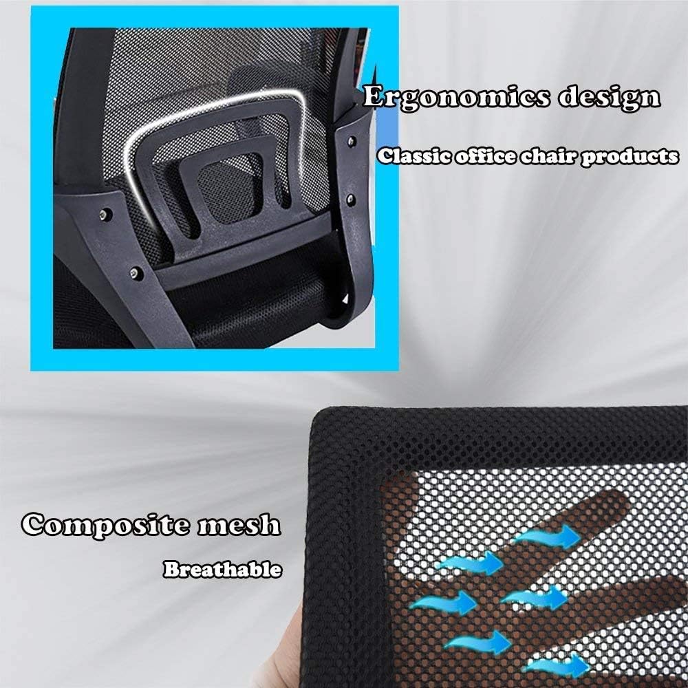 Office Chair Ergonomic Desk Chair Mesh Computer Chair Lumbar Support Modern Executive Adjustable Stool Rolling Swivel Chair for Back Pain, Black: Furniture & Decor