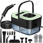 Steam Cleaner, Portable Steamer for Cleaning with 16pcs Accessories, 6-Level Adjustable, 15s Heat-Up, Handheld Steam Cleaner for Home for Tile, Grease, Dirt, Grout, Car Detailing, Green