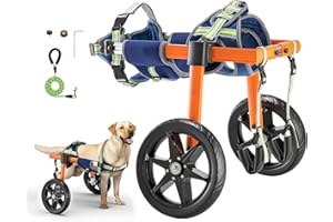 VEVOR Dog Wheelchair for Back Legs, Lightweight 2 Wheels Pet Wheelchair, Height, Width & Length Adjustable, Dog Cart with Sho