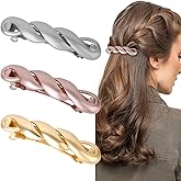 3Pcs French Barrette Hair Clips Barrettes for Thick Hair Metal Hair Clips Hair Barrettes for Women Hair Accessories for Girls Women