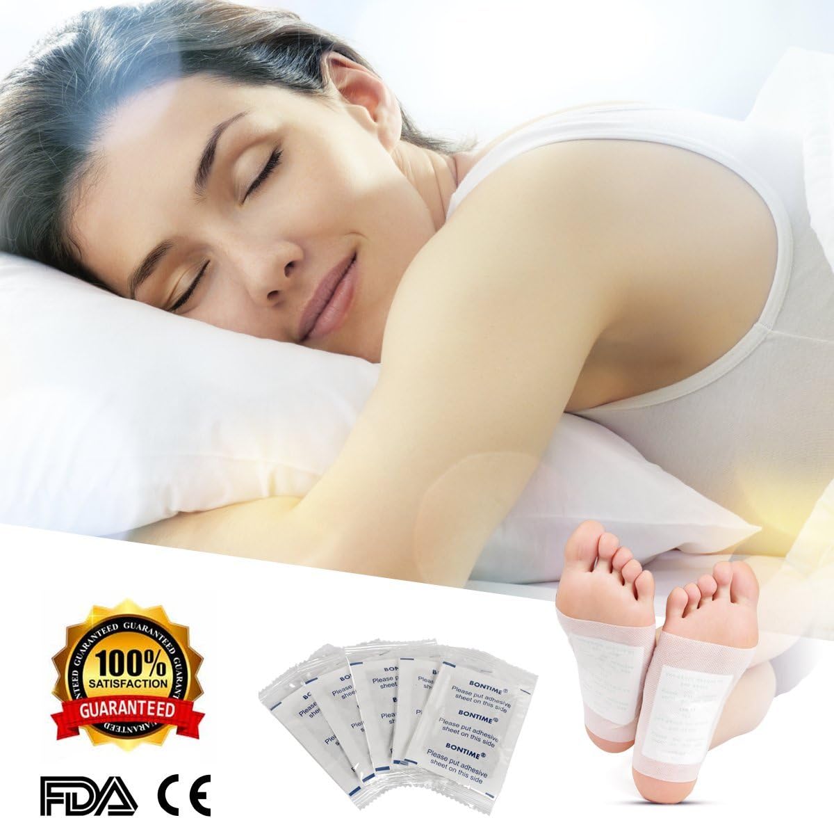 Foot Pads - (100pcs) Natural Cleansing Foot Pads for Foot Care, Sleeping & Anti-Stress Relief, No Stress Package - 100 Packs: Health & Personal Care