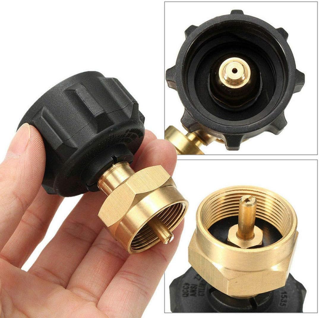 Solid Brass Propane Refill Adapter – Refill 1 Lb Bottles From Big Tanks, Camping Must-Have