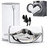 Shoe Washing Machine Bag, Laundry Footwear Bag for Washer and Dryer, Reusable 2pc Cleaning Bags for Sneakers & Tennis Shoes, 360° Deep Clean for All Types with Self-Locking Invisible Zipper