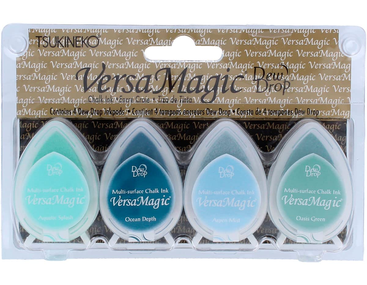 Tsukineko GD100005 "Seashore" VersaMagic Inkpad Set, Multiple Colours