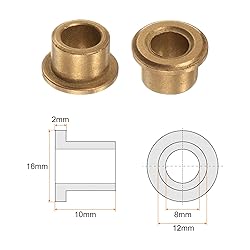 HARFINGTON 6pcs Flange Bearing Sleeve 8mm Bore 12mm