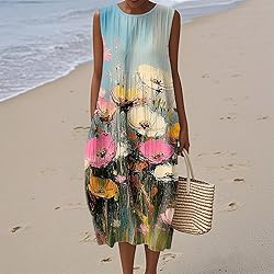 Party Dresses Summer Fall Cotton Linen Midi Dresses