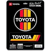 Toyota Logo Adhesive Vinyl Decal Pack | Fun Toyota Stickers for Car, Laptop, or Water Bottle, 1 pack (2 count)