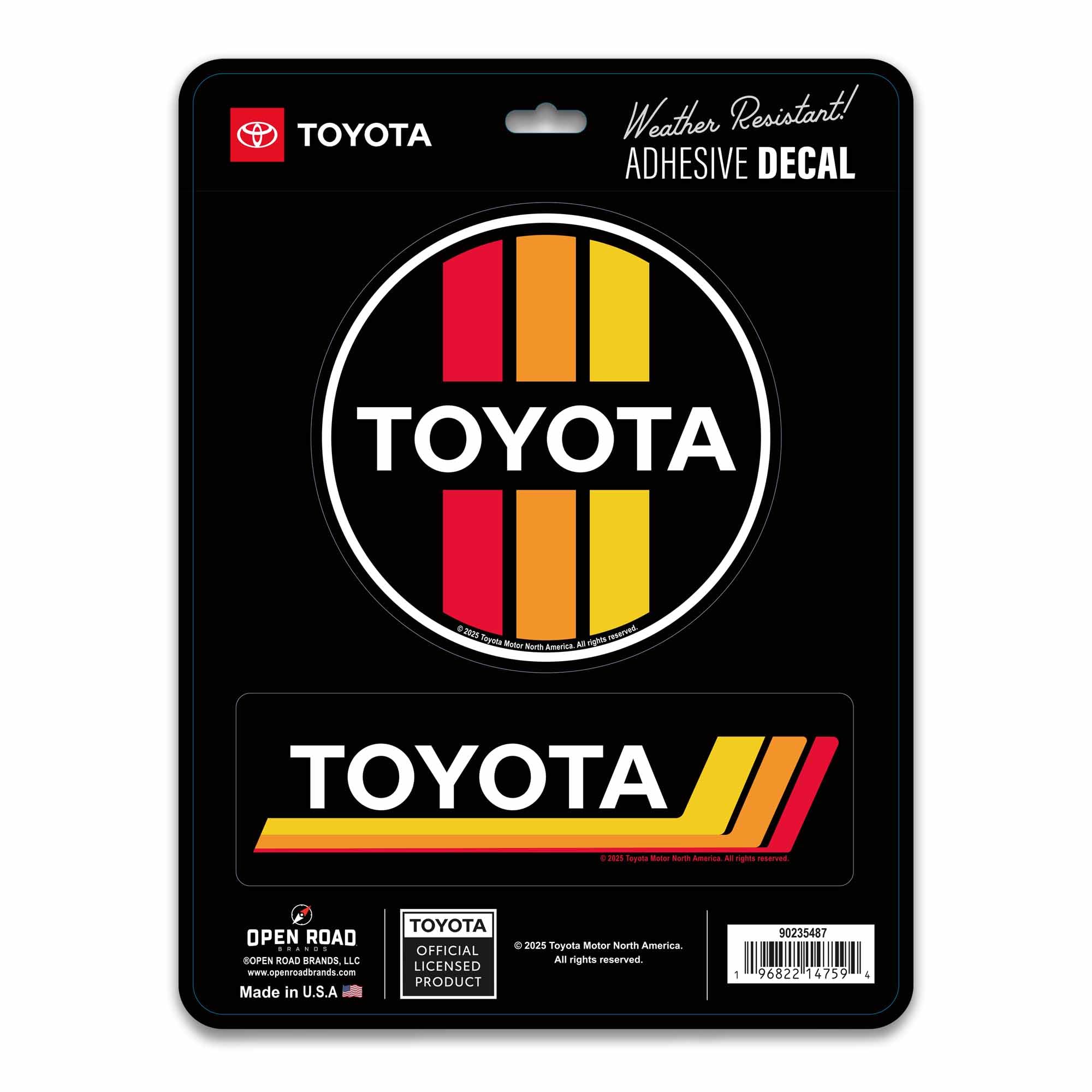 Photo 1 of Toyota Logo 2-Pack Adhesive Vinyl Decals - Fun Toyota Stickers for Car, Laptop, or Water Bottle
