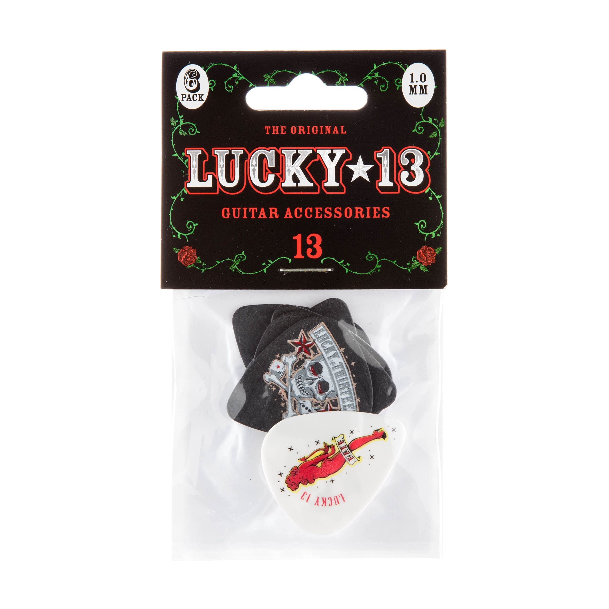 Jim Dunlop L13BP1.0 Lucky 13 Assortment Player Pack (Pack of 6)