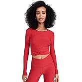 Beyond Yoga Women's Featherweight Center Stage Cropped Long Sleeve Pull Over