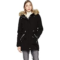 Royal Matrix Women's Hooded Warm Winter Parka Coat Fleece Lined Long Thichkened Winter Jacket with Faux Fur Ruff