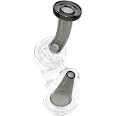 Hand-Blown Clear Glass Decorative Bottle - Precision Replacement Dome for Decorate Desktop Stations, Bell Mouth Design (Gray)