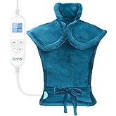 RENPHO Valentines Day Gifts for Her Him, Heating Pad for Neck and Shoulders and Back, Birthday Gifts for Women Men, FSA Eligible HSA Store, 24"x33" Weighted Electric Heat Pad, ETL Certified, Blue