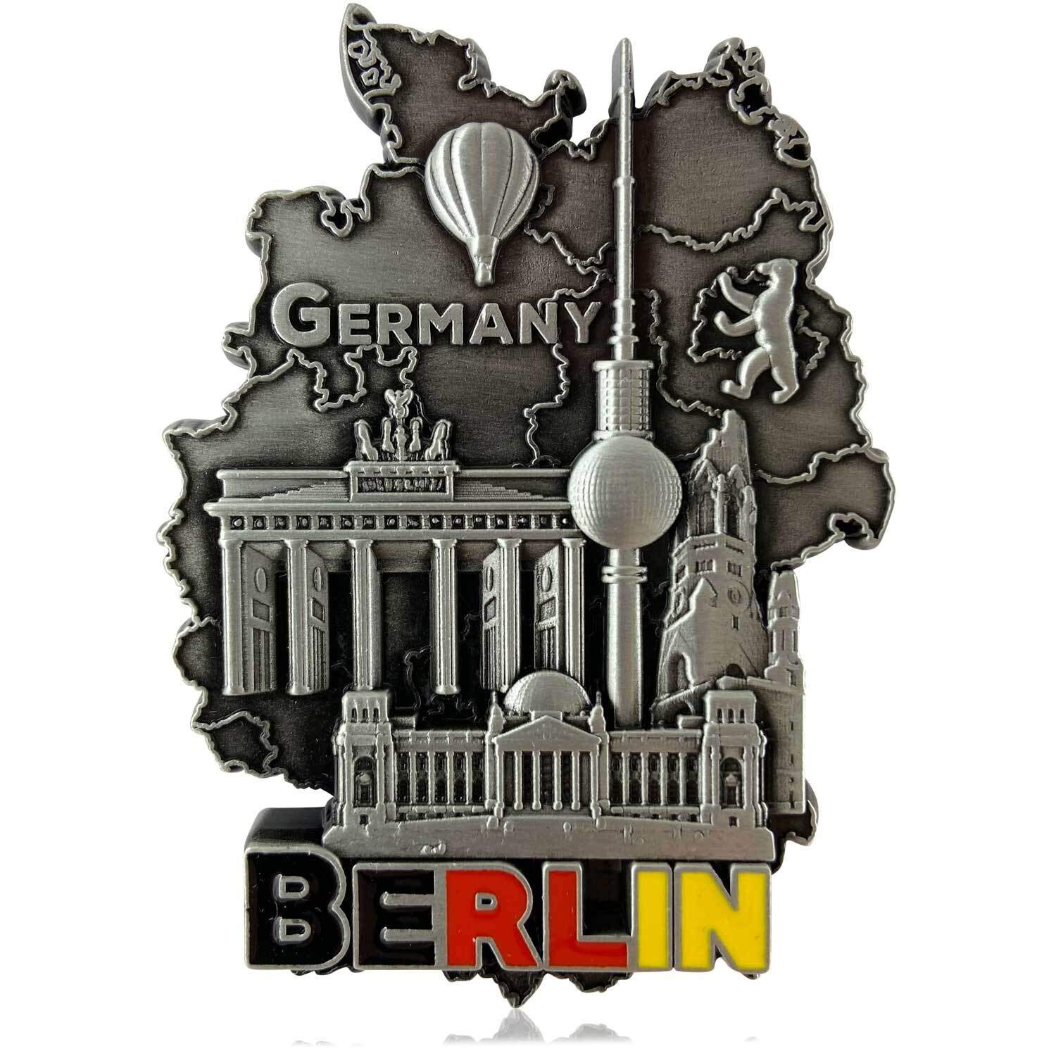 Metal Magnet Berlin | Typical Capital Souvenir | Refrigerator Magnet | Designed in Germany