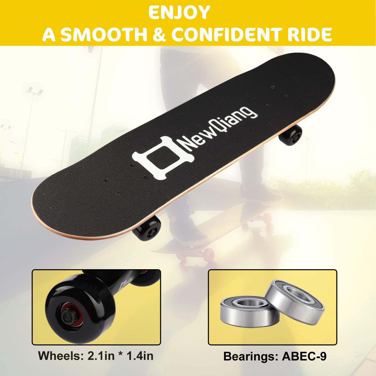 Tavola Skateboard Professionale Deck Skateboard In Acero 8 Strati Doppio Concavo Naturale G 261810 - Foto 2