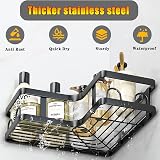 ZVZM Corner Shower Caddy Organizer Rack 3 Pack with 12 Hooks No Drilling view 2