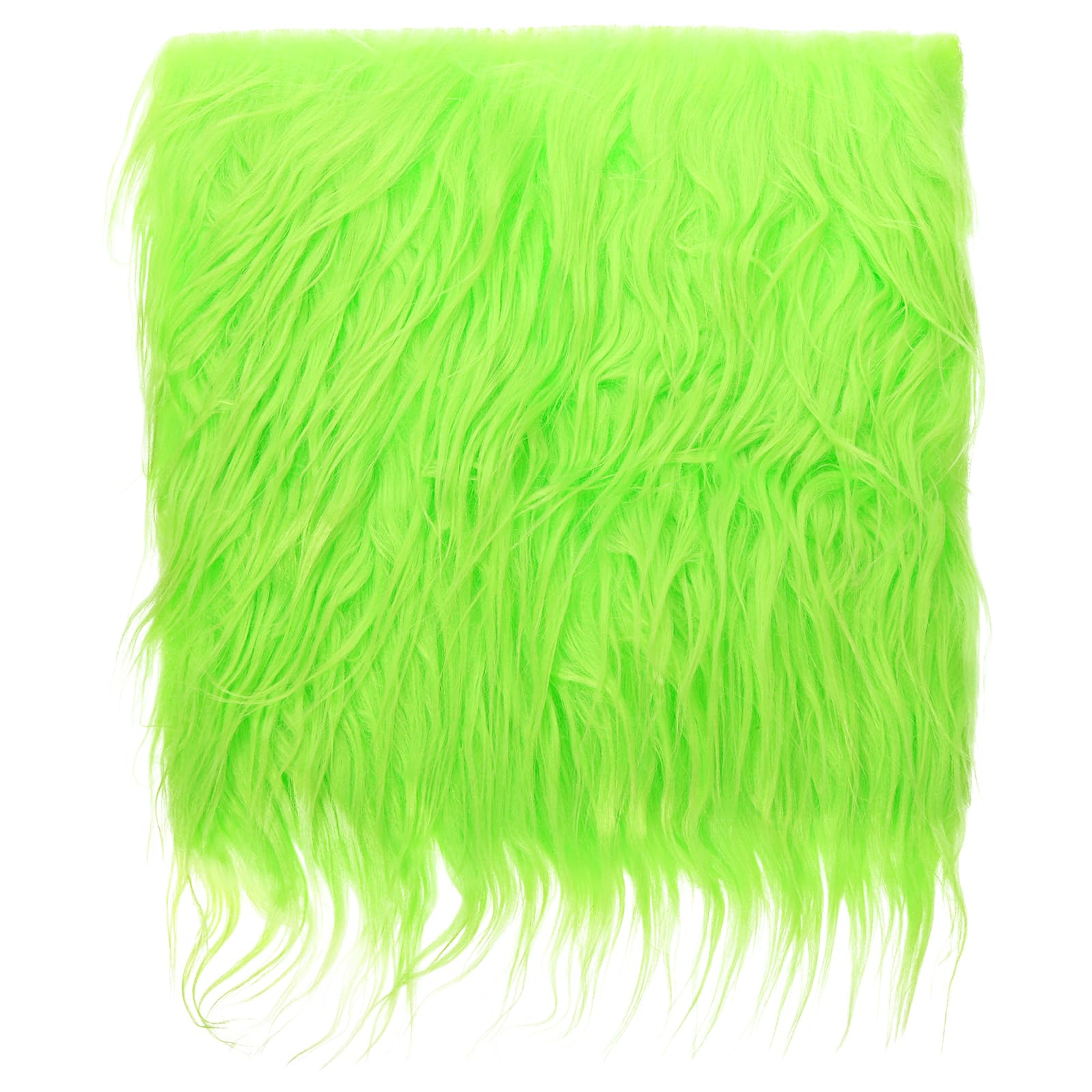PATIKIL Plush Faux Fur Fabric Square, 10" x 10" Fluffy Faux Fur Patches Cuts for DIY Crafts Christmas Halloween Gnome Beard, Green — image 1