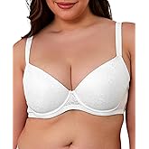 Redgray Women's Plus Size Push Up Bra Full Coverage Lightly Padded Underwire Support Bra 38D-44DDD