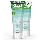 Good Clean Love Balance Feminine Wash, pH-Balanced Vaginal Moisturizer Cleanser for Women with Natural Ingredients, Gentle Cleansing Feminine Care Product, Reduces Vaginal Dryness & Odor,8Oz (2-Pack)