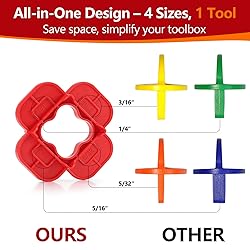 24 Packs 4-in-1 Multi-Size Deck Spacer Tool