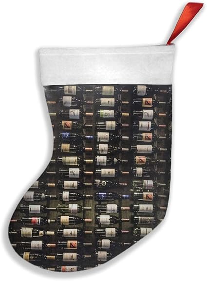 Weinflaschen-Hintergrund Weihnachtsstrumpf Geschenktasche Socken