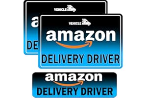 NIMONA Delivery Driver Magnet for Car - 3-Pack Caution Frequent Stops Removable Set - Reflective Delivery Magnetic Car Door and Bumper Sign - Weather-Resistant 11.8 x 8 inch (Blue-Black 3 Pack)