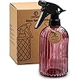 OFFIDIX Glass Spray Bottle, Pressure Watering Can, Indoor Plant Mister, Adjustable Nozzle Watering Glass Spray Bottle, 0.4L/1
