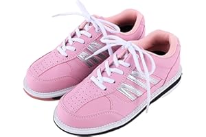 Womens Bowling Shoes Lightweight Comfort Bowling Trainers Non-Slip Leather