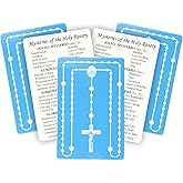 Needzo Mysteries of the Rosary Embossed Pocket Card Set, Pack of 5
