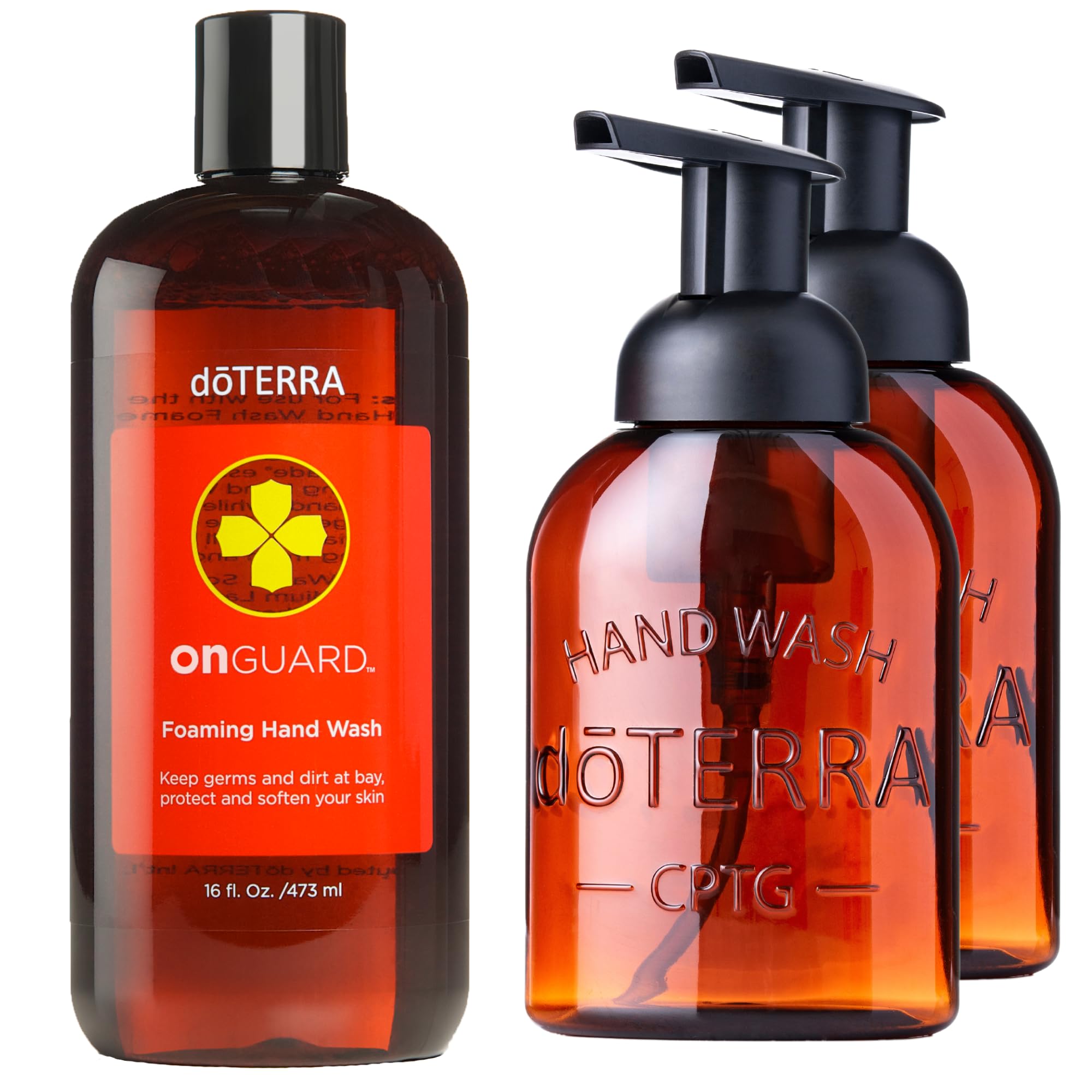 doTERRA On Guard Foaming Hand Wash (16 Oz) With 2 Dispensers