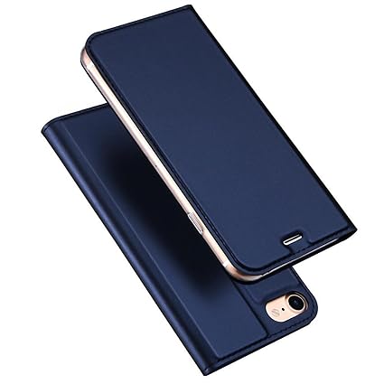 Verco Handyhülle für iPhone SE, Premium Handy Flip Cover für Apple iPhone 5S Hülle [integr. Magnet] Book Case PU Leder Tasche
